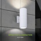 ASD Bulb Round Outdoor Wall Cylinder White