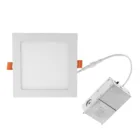 Square White Canless Recessed CCT Light Front
