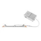 Square White Canless Recessed CCT Light Side