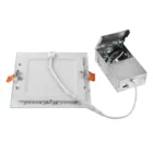 Square White Canless Recessed CCT Light Back