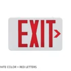 ASD LED Double Side Exit Sign with red EXIT lettering and fire-resistant white housing