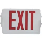 ASD EXL Series LED exit sign with dual emergency lights and battery backup for commercial safety lighting
