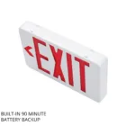 ASD LED Double Side Exit Sign with red EXIT lettering and fire-resistant white housing