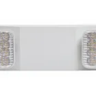 ASD LED dual square head emergency light with built-in 90 minute battery backup and white housing