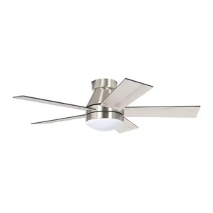 42-inch brush nickel ceiling fan with LED light and remote control by Westgate Lighting